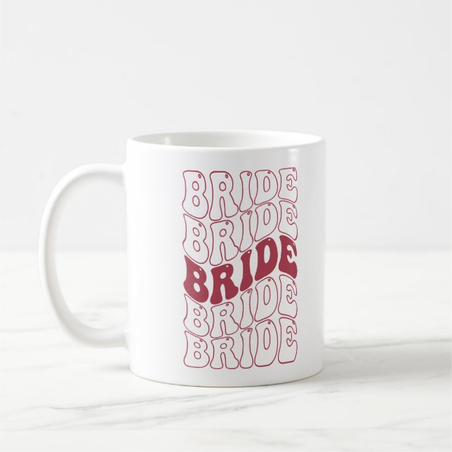 Retro Bride Bridesmaid Kaffeetasse (Links)