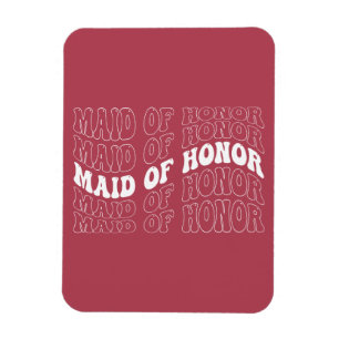 Retro Bride Bridesmaid Magnet