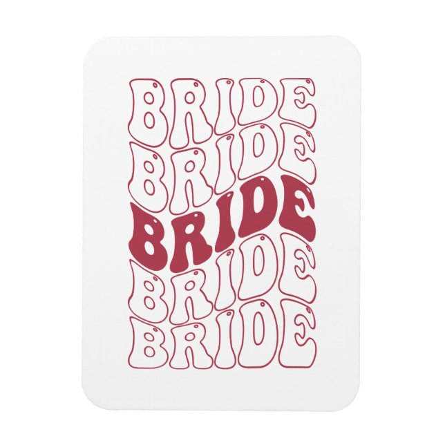 Retro Bride Bridesmaid Magnet (Vertikal)