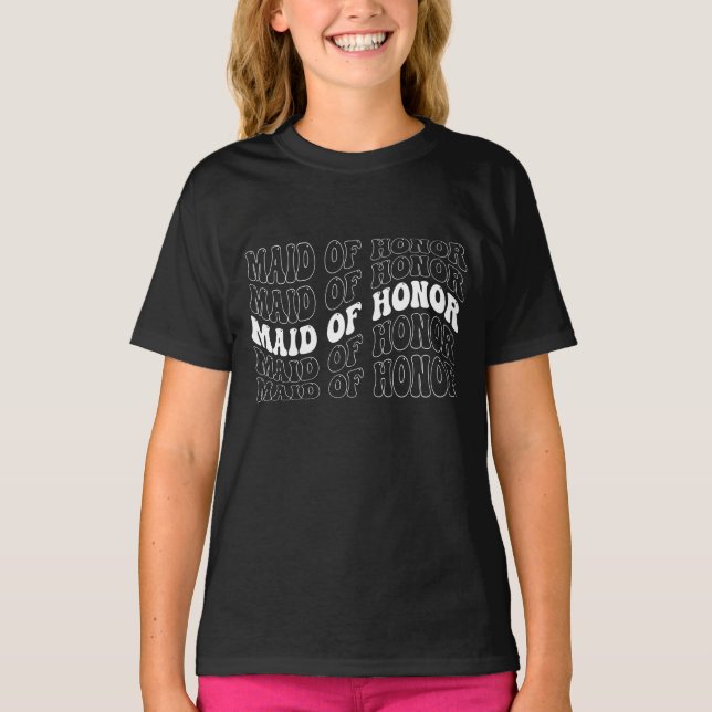 Retro Bride Bridesmaid T-Shirt (Vorderseite)
