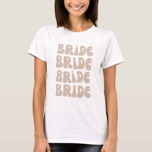Retro Bride Junggeselinnen-Abschied Vintag T-Shirt (Vorderseite)
