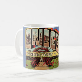 Retro Bridgeport CONN Postcard Tasse