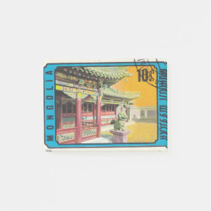 Retro-Briefmarke Mongol Shuudan Post-it Klebezettel