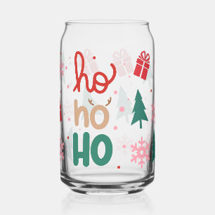Retro Bright Christmas Icons Ho Ho Ho Ho Dosenglas