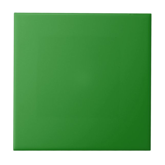 Retro Bright Forest Green Color Tile Fliese (Vorderseite)
