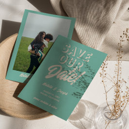 Retro Bright Funky Bold Modern Boho Einzigartige H Save The Date