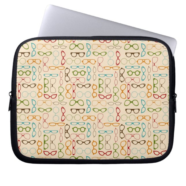 Retro-Brille Laptopschutzhülle (Vorderseite)