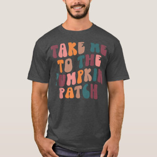 Retro bringen Sie mich zur Pumpkinpflaster Happy F T-Shirt