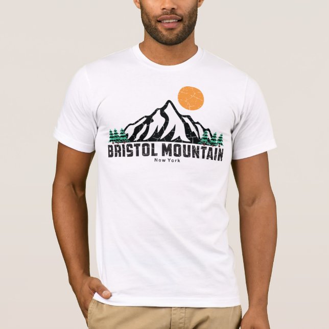 Retro Bristol Mountain Ski T-Shirt (Vorderseite)