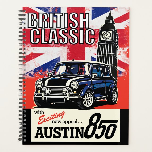 Retro britische Oldtimer Front Pop Art Planer (Vorderseite)