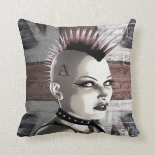Retro britisches Punkmode-Kissen Kissen