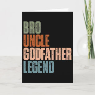 Retro Bro Onkel Pate Legende Lustige Onkel Väter Karte