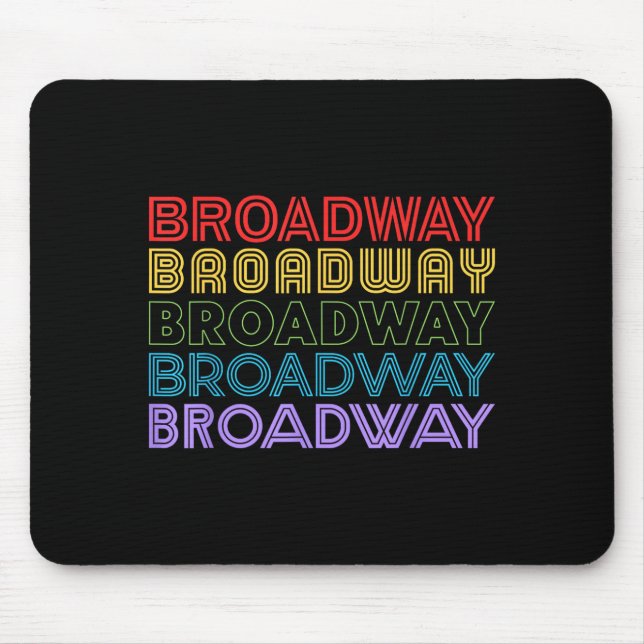 Retro Broadway Music Lover Theatre Musical Theater Mousepad (Vorne)