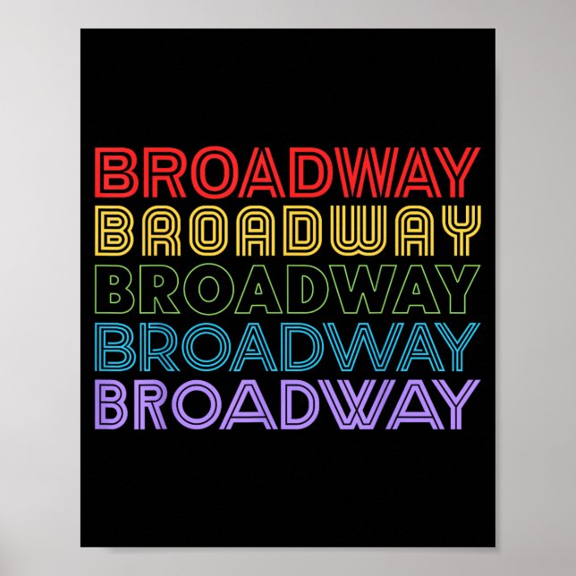 Retro Broadway Music Lover Theatre Musical Theater Poster (Vorne)