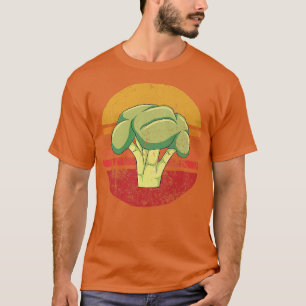 Retro-Brokkoli Retro-Blumenkohl Vegan Cooles Gemüs T-Shirt