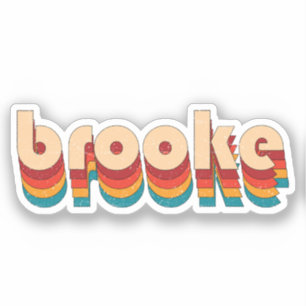 Retro Brooke Name Aufkleber