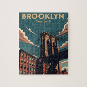 Retro Brooklyn überbrücken die New Yorker City-Sky