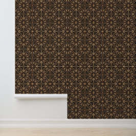 Retro Brown & Black Geometric Modern Classy Deko Tapete