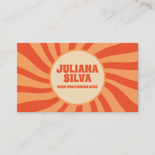 Rétro Brown et orange avec Carte de visite QR