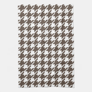 Retro Brown Hahnentrittmuster Küchentuch