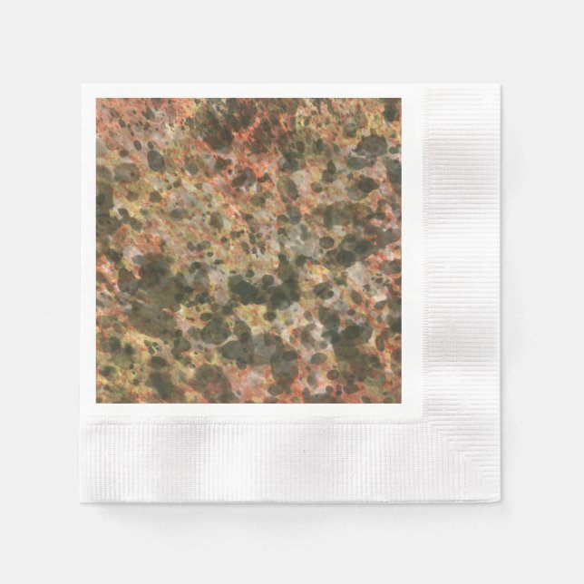 Retro Brown Marble Napkins Serviette (Vorderseite)