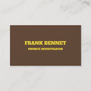 Retro Brown Private Investigator Visitenkarte