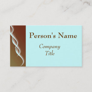 Retro Brown u. blaue Visitenkarte