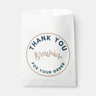 Retro Brownies dankeschön für Ihre Bestellung Geschenktütchen
