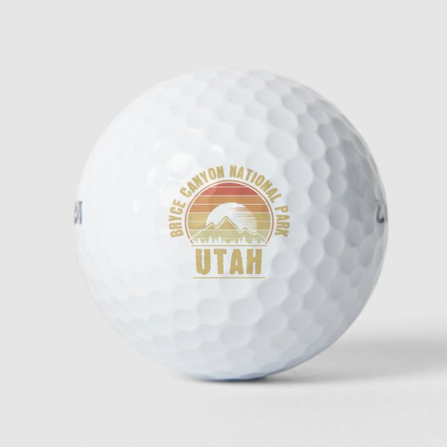 Retro Bryce Canyon Nationalpark Utah Golfball (Vorderseite)
