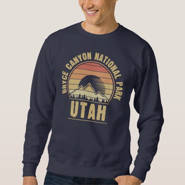 Retro Bryce Canyon Nationalpark Utah Sweatshirt (Vorderseite)