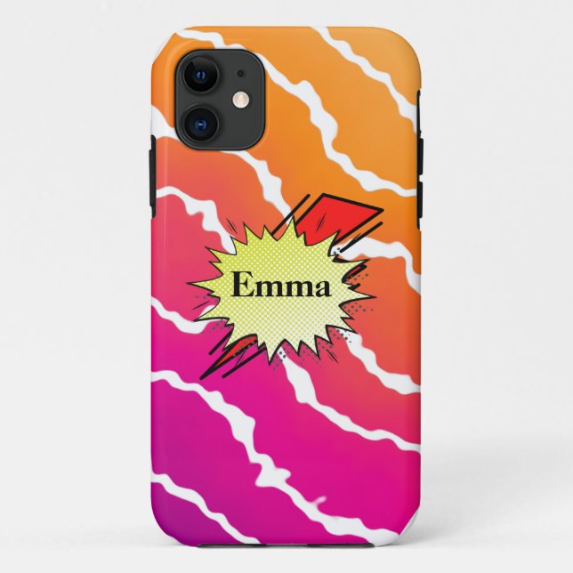 Retro bubble color comic Case-Mate iPhone hülle (Rückseite)