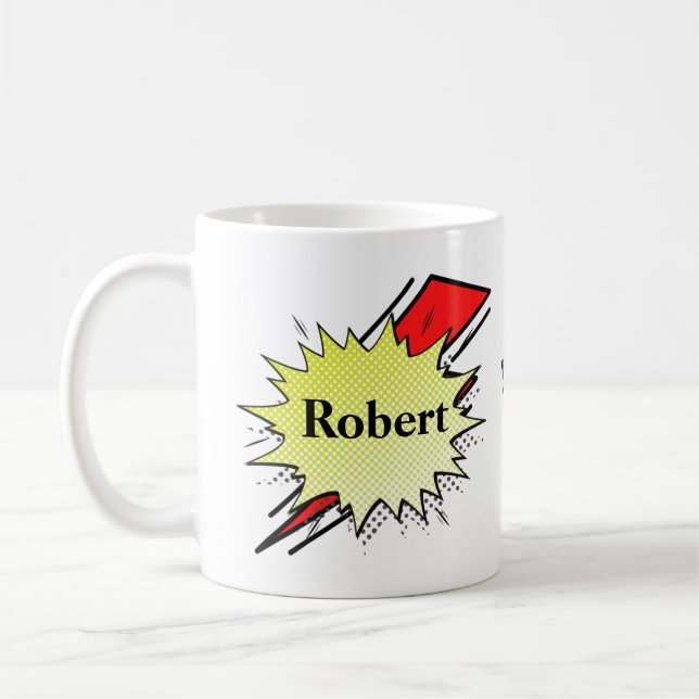 Retro bubble color comic kaffeetasse (Links)