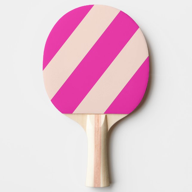 Retro Bubblegum Bold Streifen Tischtennis Schläger (Vorderseite)