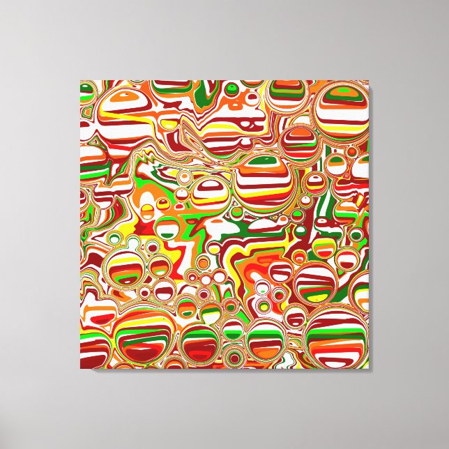 Retro-Buben Abstrakte Moderne Kunst Leinwanddruck (Vorderseite)