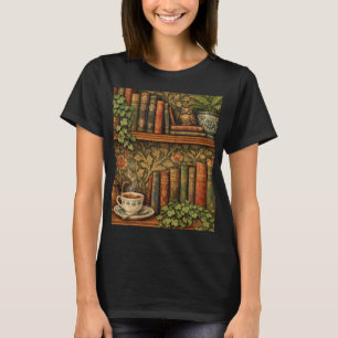 Retro-Buchliebhaber-Kunst T-Shirt