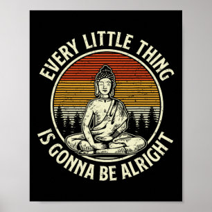 Retro-Buddha Vintage-spirituelles Zitat Buddhismus Poster