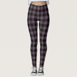 Retro Buffalo Kariert Tartan Muster Schwarz Lila Leggings<br><div class="desc">Retro Buffalo Kariert Tartan Muster Lila und schwarz Leggings</div>