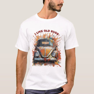 Retro Bug – Vintage Car Splash Art T-Shirt