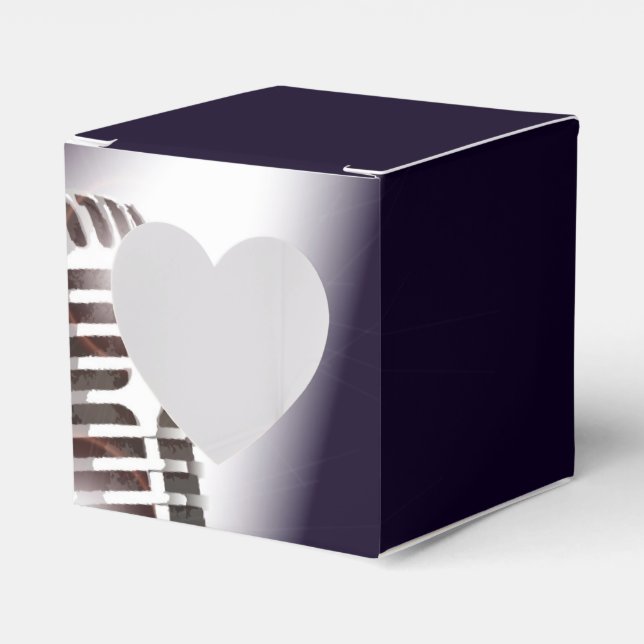 Retro-Bühne-Mikrofon Geschenkschachtel (Vorderseite)