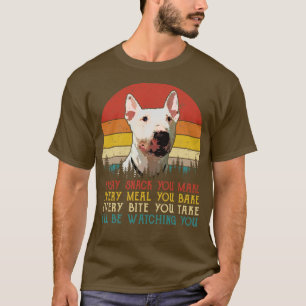 Retro Bull Terrier jeden Snack, den Sie machen jed T-Shirt