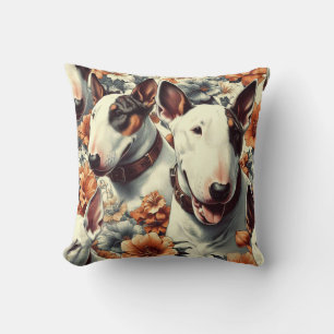 Retro Bull Terrier Nahtlose Malerei Kissen