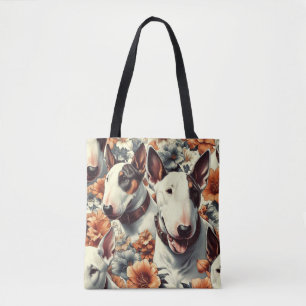 Retro Bull Terrier Nahtlose Malerei Tasche