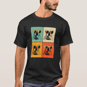 Retro Bulldog mit Sonnenbrille Dog Lover Geschenk T-Shirt