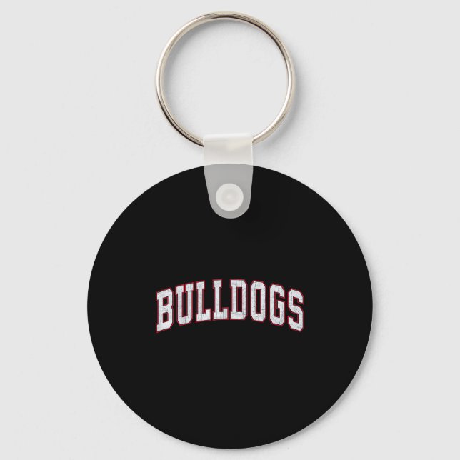Retro Bulldogs For Men Women Boys Girls Kids  Schlüsselanhänger (Vorderseite)
