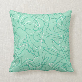 Retro Bumerang-Kissen - Jade-Grün Kissen