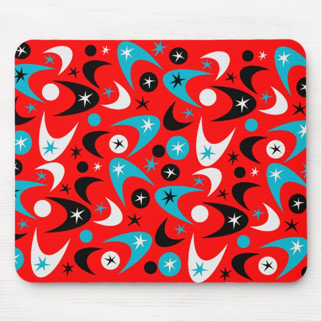 Retro-Bumerangs Mousepad (Vorne)