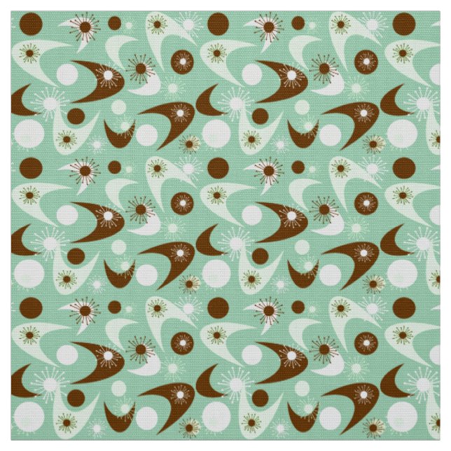 Retro-Bumerangs Stoff (Muster)