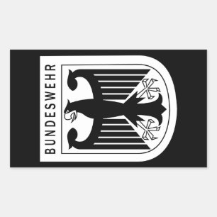 Retro - Bundesstaatliche Bundeswehr Rechteckiger Aufkleber