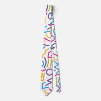 Retro bunte abstrakte Art Memphis Krawatte