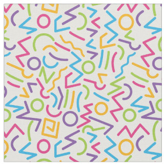 Retro bunte abstrakte Art Memphis Stoff